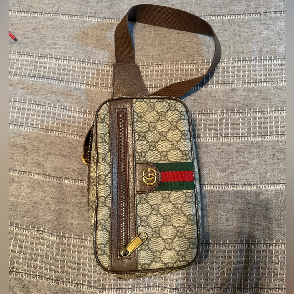 Gucci Beige and Brown Belt Bag